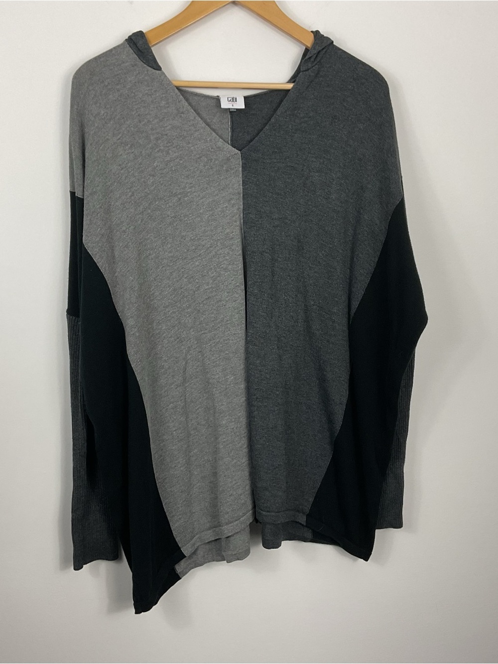 Cabi Dakota Hooded Poncho Sweater Womens Size Small